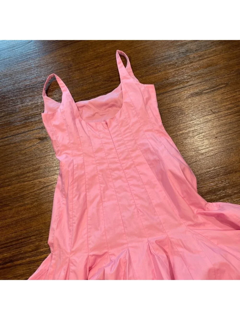 NWT J.Crew Collection Drop-Waist Dress Sz 2 Pink Cotton Poplin Midi Sleeveless